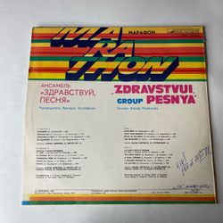 Винтажная виниловая пластинка LP Ансамбль Здравствуй, Песня, Марафон (СССР 1983)