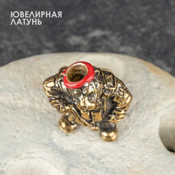 Бусина «Медведь Спецназовец» из латуни