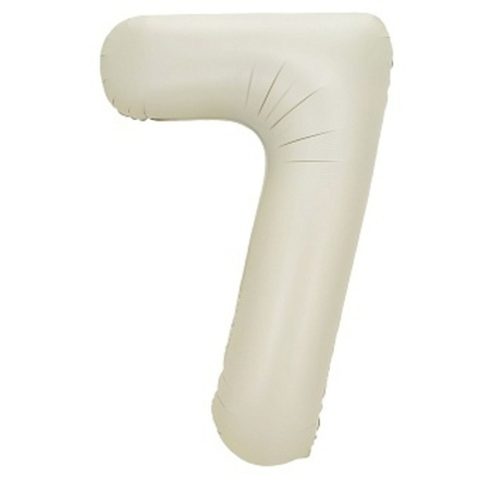 К Цифра 7 Белый песок Сатин 32''/81 см.