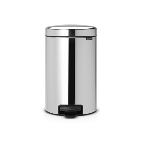 Ведро для мусора Brabantia NewIcon с металлическим внутреннем ведром полированная сталь 12л