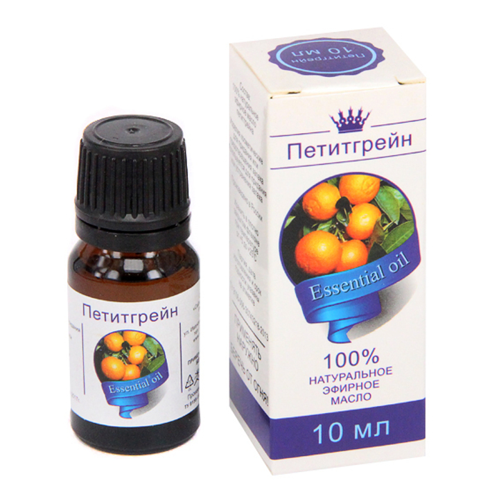 Масло эфирное Петитгрейн, флакон-капельница, 10 мл