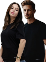 34054 Футболка с нашивкой кулирка черная (56-170)