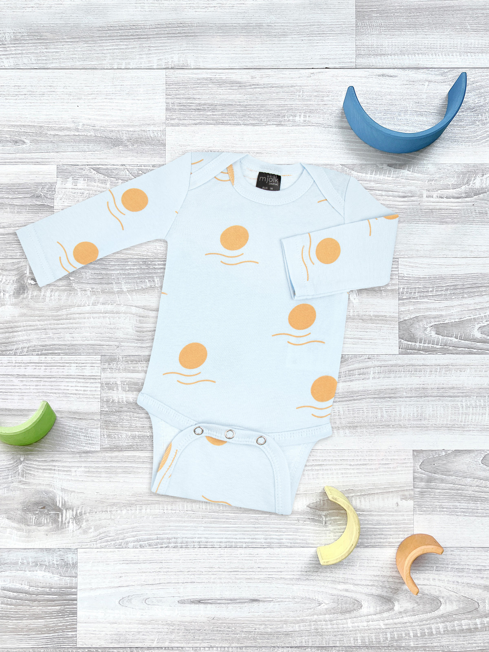 Боди Mjölk Новый день с длинным рукавом