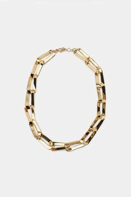 ZARA ОЖЕРЕЛЬЕ ИЗ МЕТАЛЛИЧЕСКИХ ЗВЕНЬЕВ, ЗОЛОТИСТЫЙ