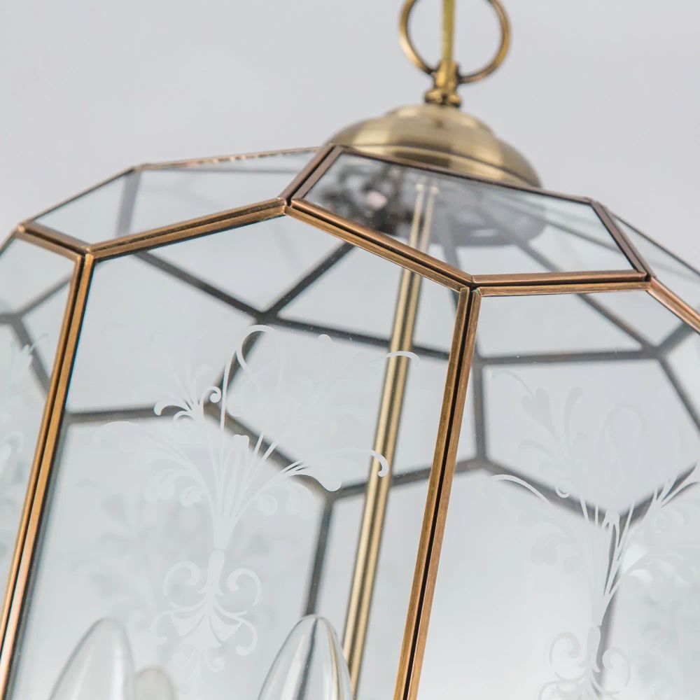 Citilux Витра-2 CL442230 Люстра подвесная витражная Бронза