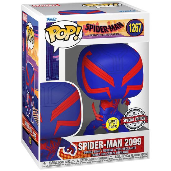 Фигурка Funko POP! Bobble Marvel Spider-Man 2099 (GW)(Exc) (1267) 68370 / Фигурка по мотивам фильма "Человек-паук: Паутина вселенных", Человек-паук 2099