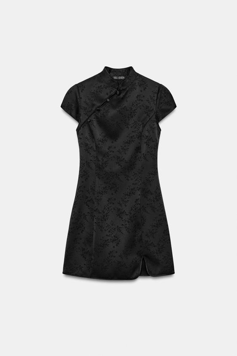 ZARA КОРОТКОЕ ЖАККАРДОВОЕ ПЛАТЬЕ, ЧЕРНЫЙ