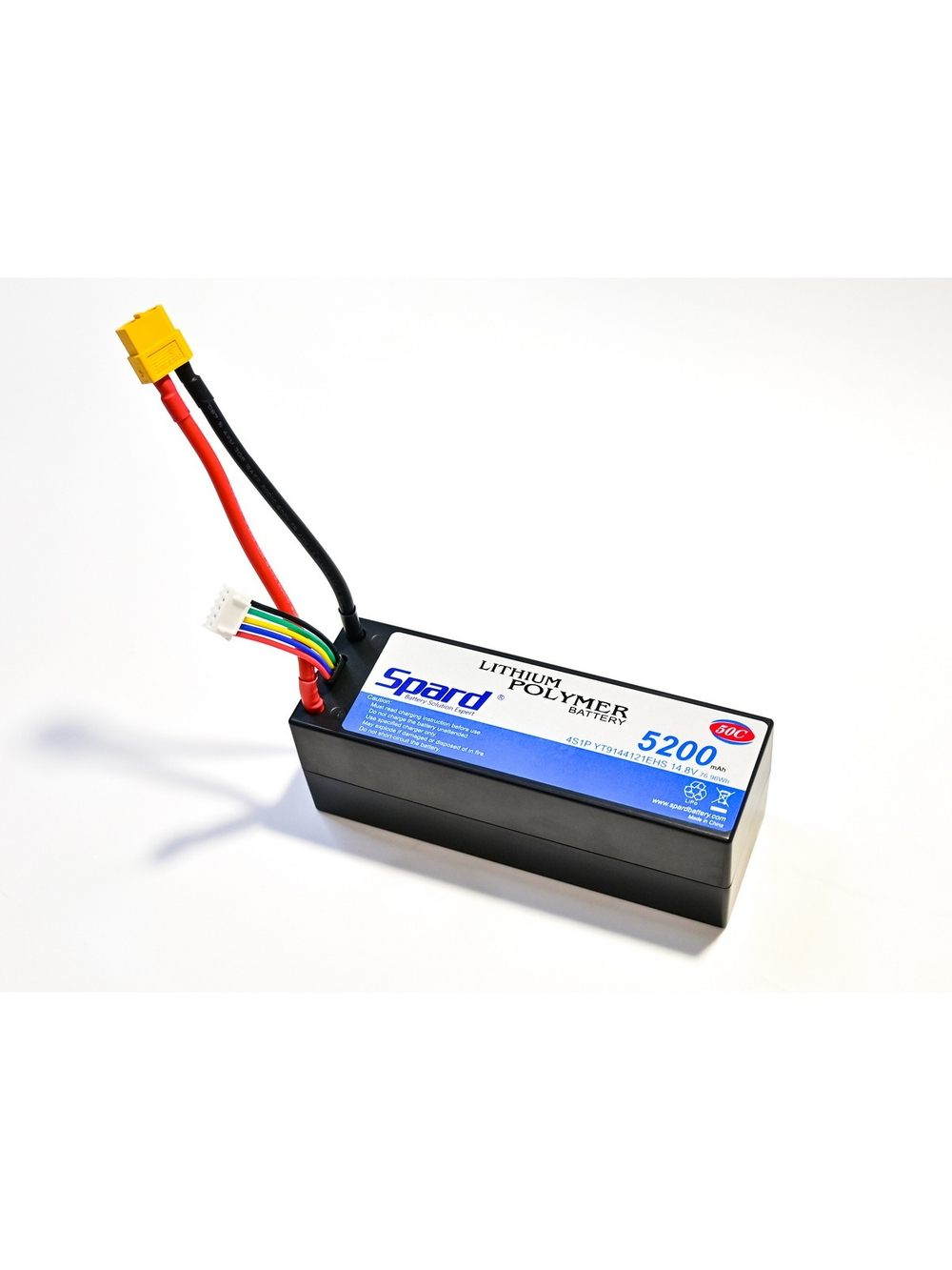 Аккумулятор Li-Po Spard 5200mAh, 14.8V, 50C,  XT60,  Hardcase для автомоделей 1/10, 1/8