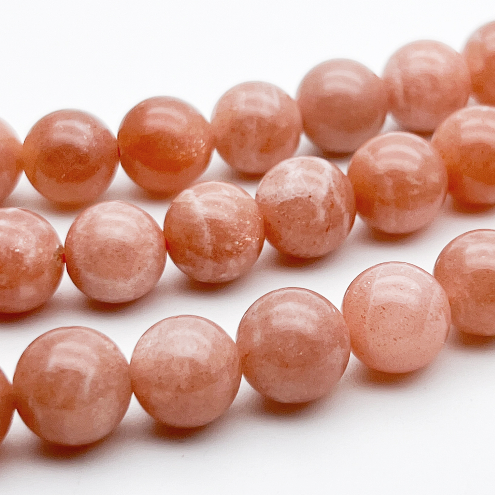 Солнечный камень бусины, диаметр около 10,2-10,4 мм, цена за 9 шт (1/4 нити)