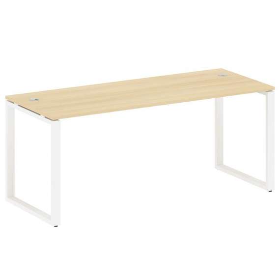 Metal System Стол письменный на О-образном м/к БО.СП-5 Акация Лорка/Металл Белый 1800*720*750