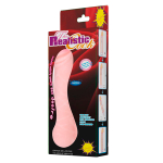 Телесный вибратор 24см с мошонкой и розовой головкой Baile The Realistic Cock BW-027005