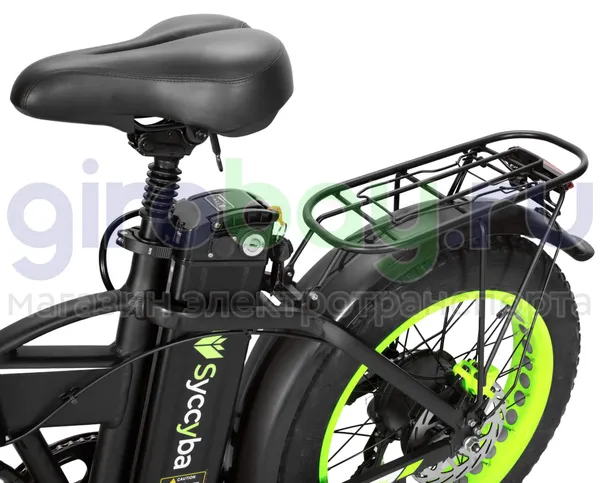 Электровелосипед Syccyba F10 Pro 2025 года (48V/15Ah) - Салатовый обод фото №7