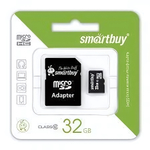32 Gb microSD Smartbuy Class 10 с адаптером