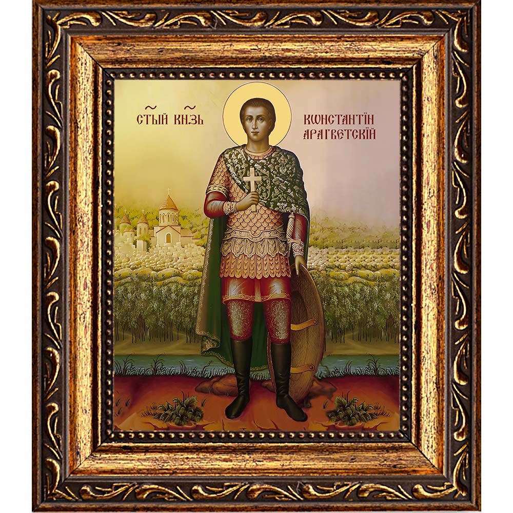 Константин Арагветский князь мученик. Икона на холсте.