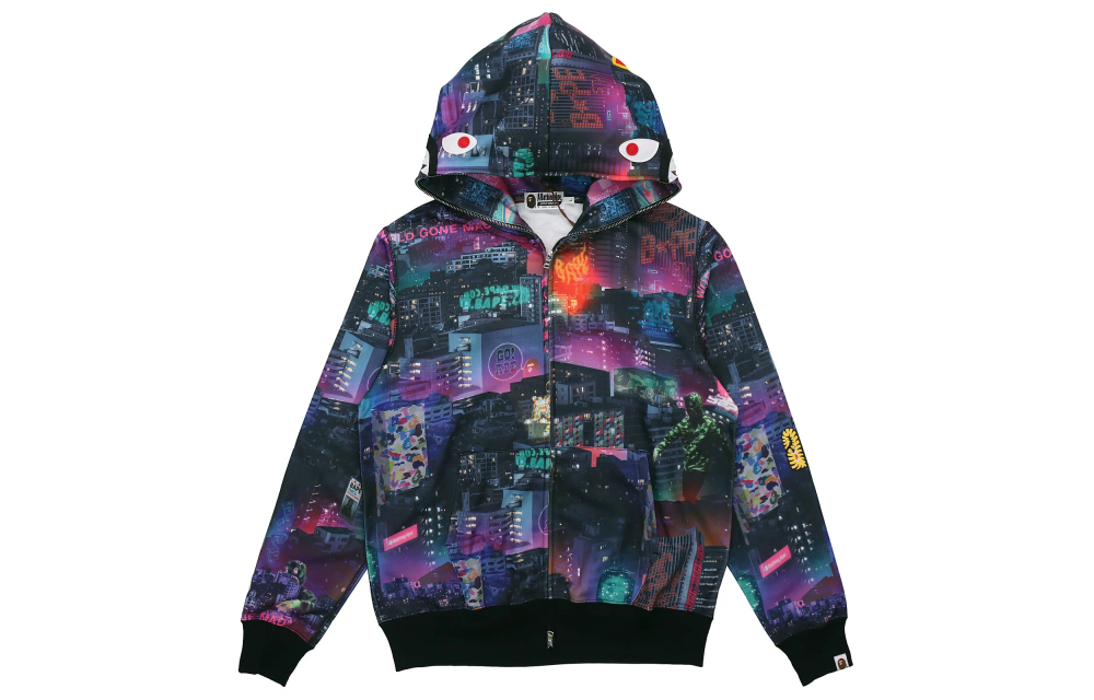 A Bathing Ape Neon Tokyo Shark Wide Full Zip Худи