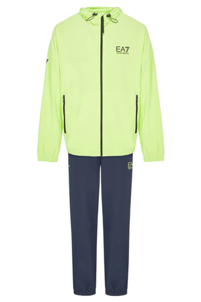 Мужской теннисный костюм EA7 Man Woven Tracksuit - l. green/blue