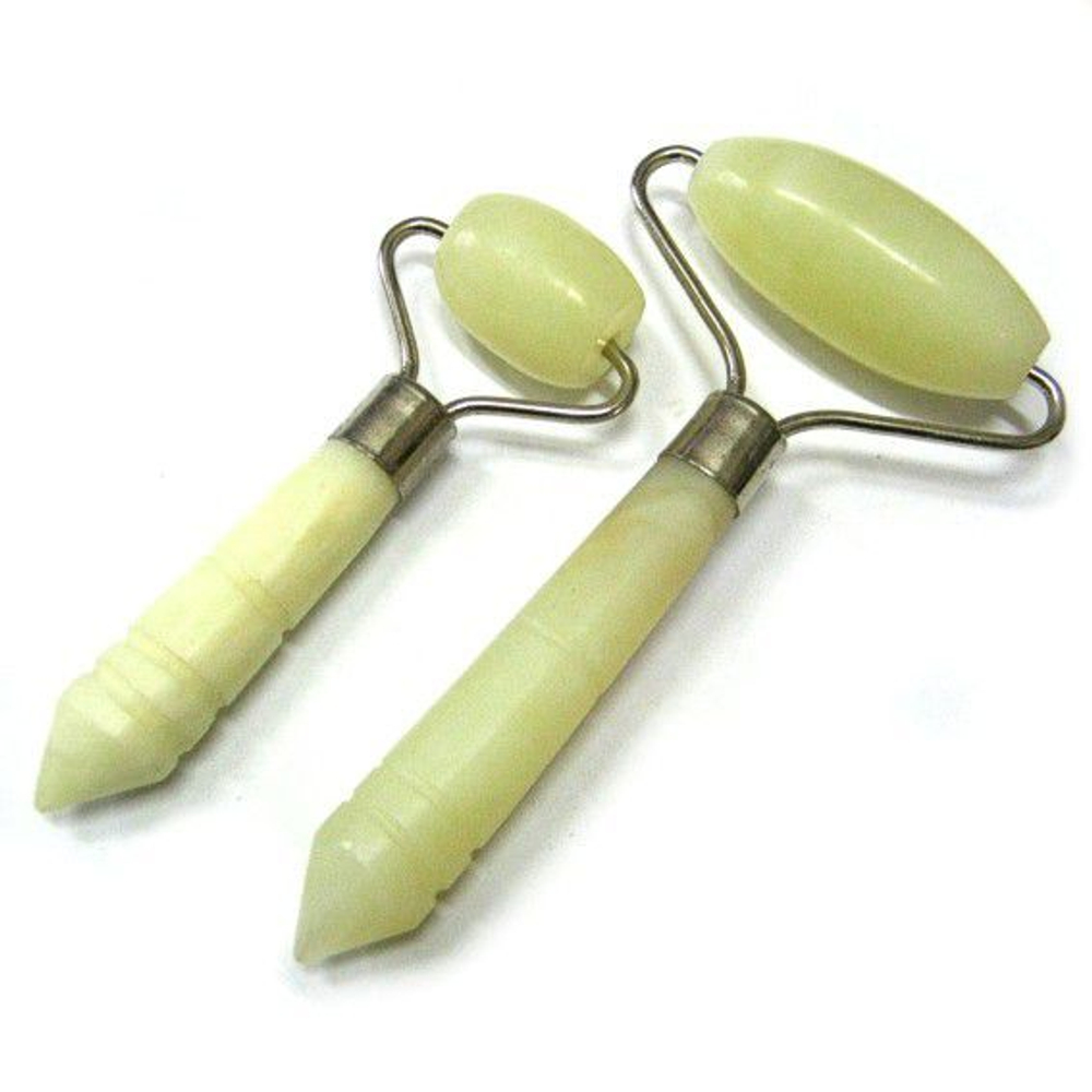 Массажер для лица роликовый из камня, 2 шт