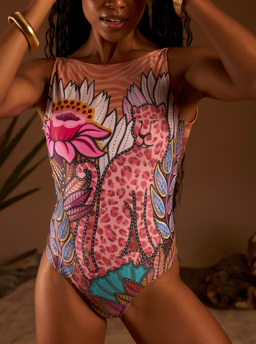 Купальник слитный Сафари