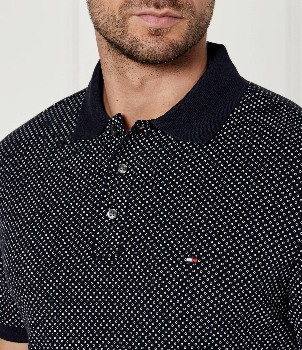 Поло PIQUE MICROPRINT Tommy Hilfiger - темно-синий(MW0MW33196)
