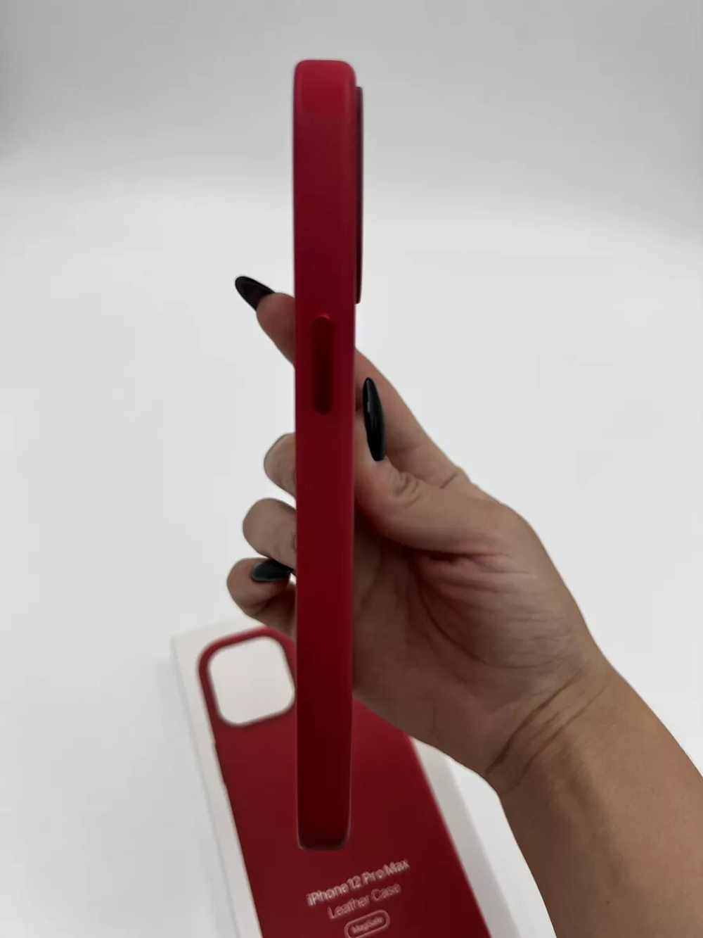 Кожаный чехол Leather Case iPhone 12 Pro Max, Red Красный