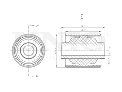 Сайлентблок передний задней цапфы UNIO RMP-20471