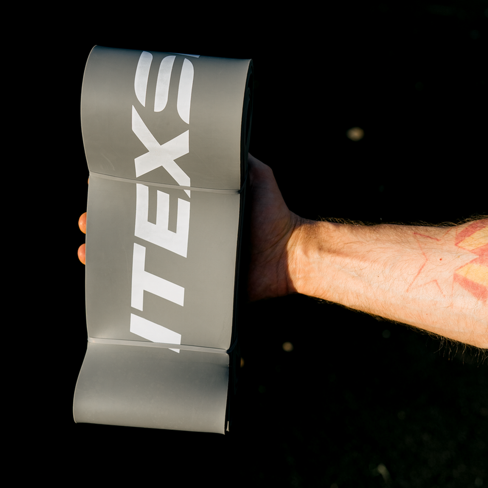 ITEX SPORT силовая лента, эспандер ленточный серый (сопротивление 50-130 кг), оптом