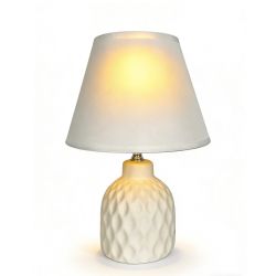 Настольная лампа Rivoli   7550-501 1 х Е14 40 Вт керамика белая с абажуром