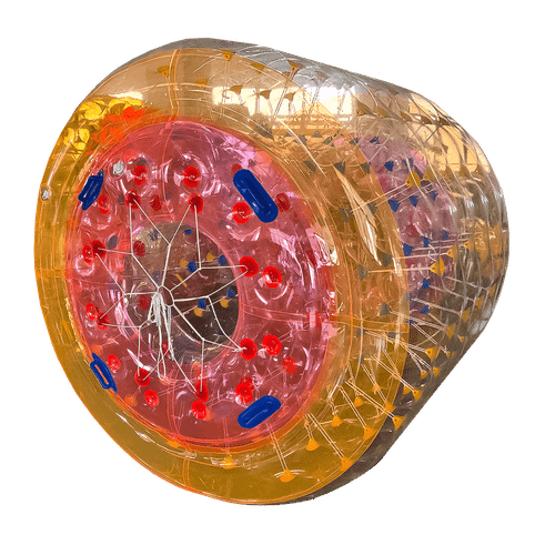 Аттракцион Водный роллер (Гидророллер) ПВХ «Розово-оранжевый» 2*1,8*1,8 м