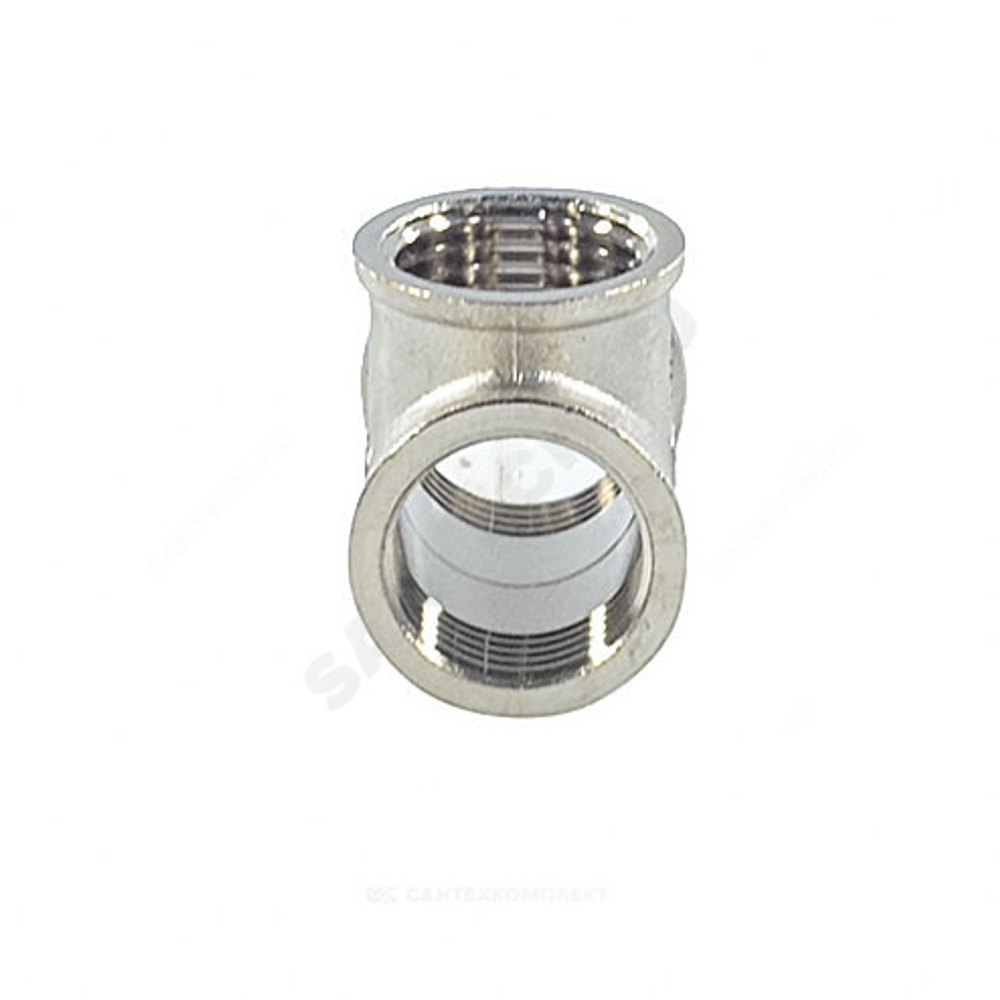 Тройник латунь никель Ду 15 (1/2") ВР/ВР SantechSystems