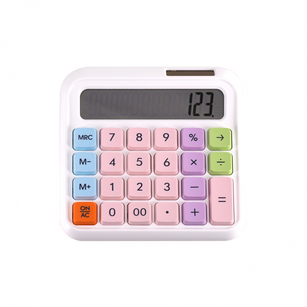 Калькулятор Alingar 12 разрядов, 138*135*15 мм, двойное питание, белый, ААА батарея не комплекте