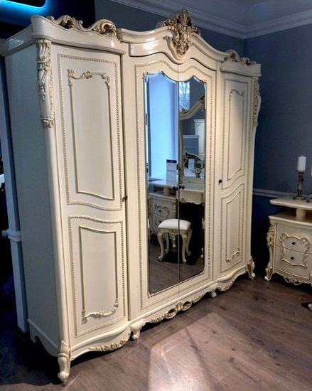 Шкаф  ДЖОКОНДА  4-х ств. крем глянец