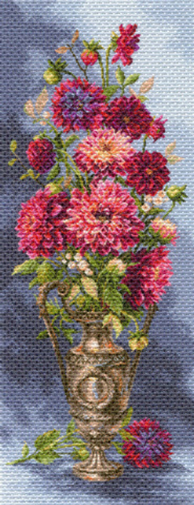 "Мечтатеные георгины"-1705 канва с рисунком