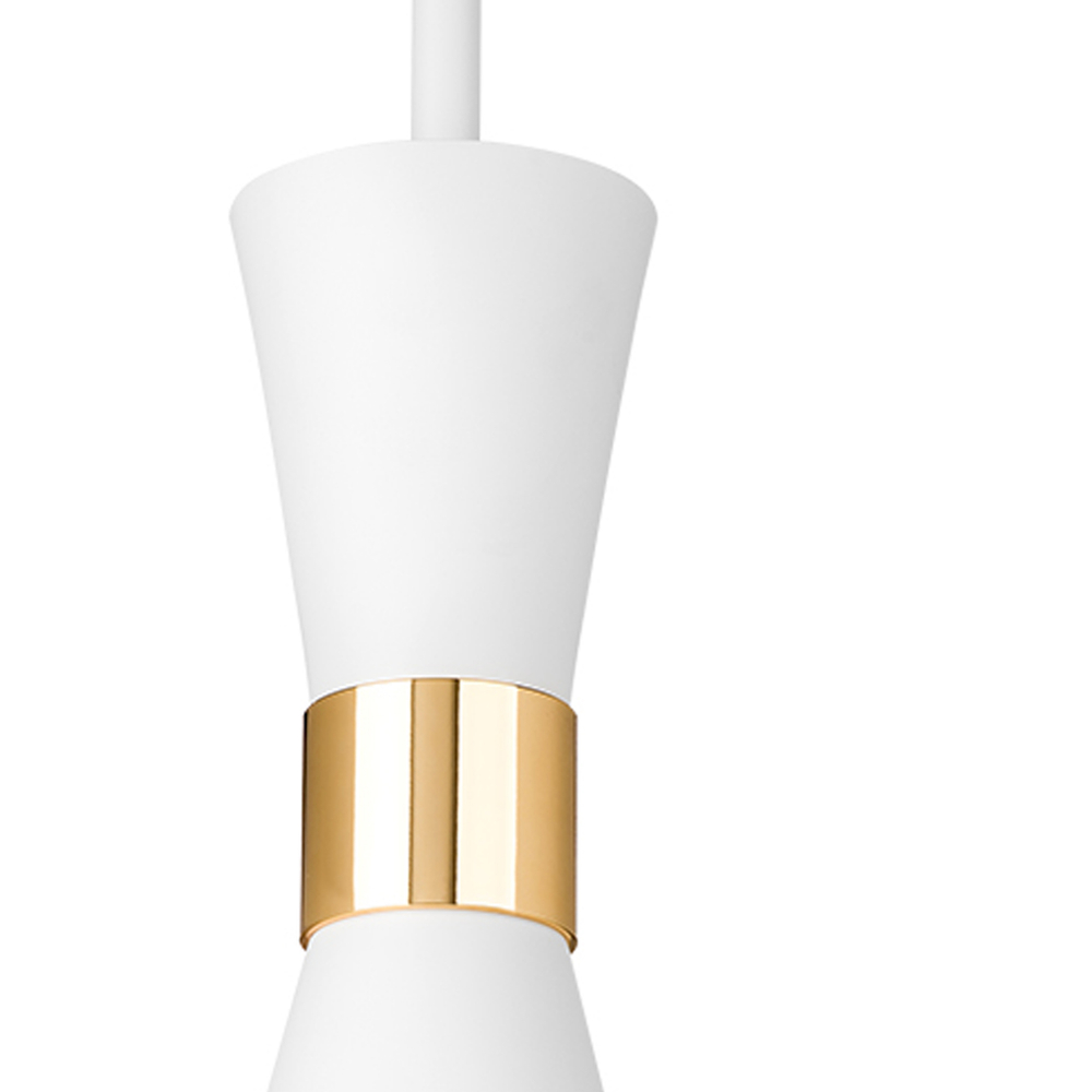 816016 Люстра DUMO 1х40W E14 БЕЛЫЙ МАТОВЫЙ/ЗОЛОТО