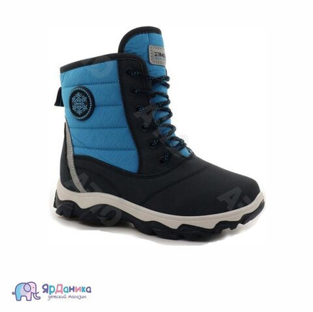 Зимние ботинки Aowei синие Снежинка С011-9