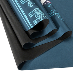 Тревел коврик для йоги Elephant Blue 185*61*0,1 см из микрофибры и каучука
