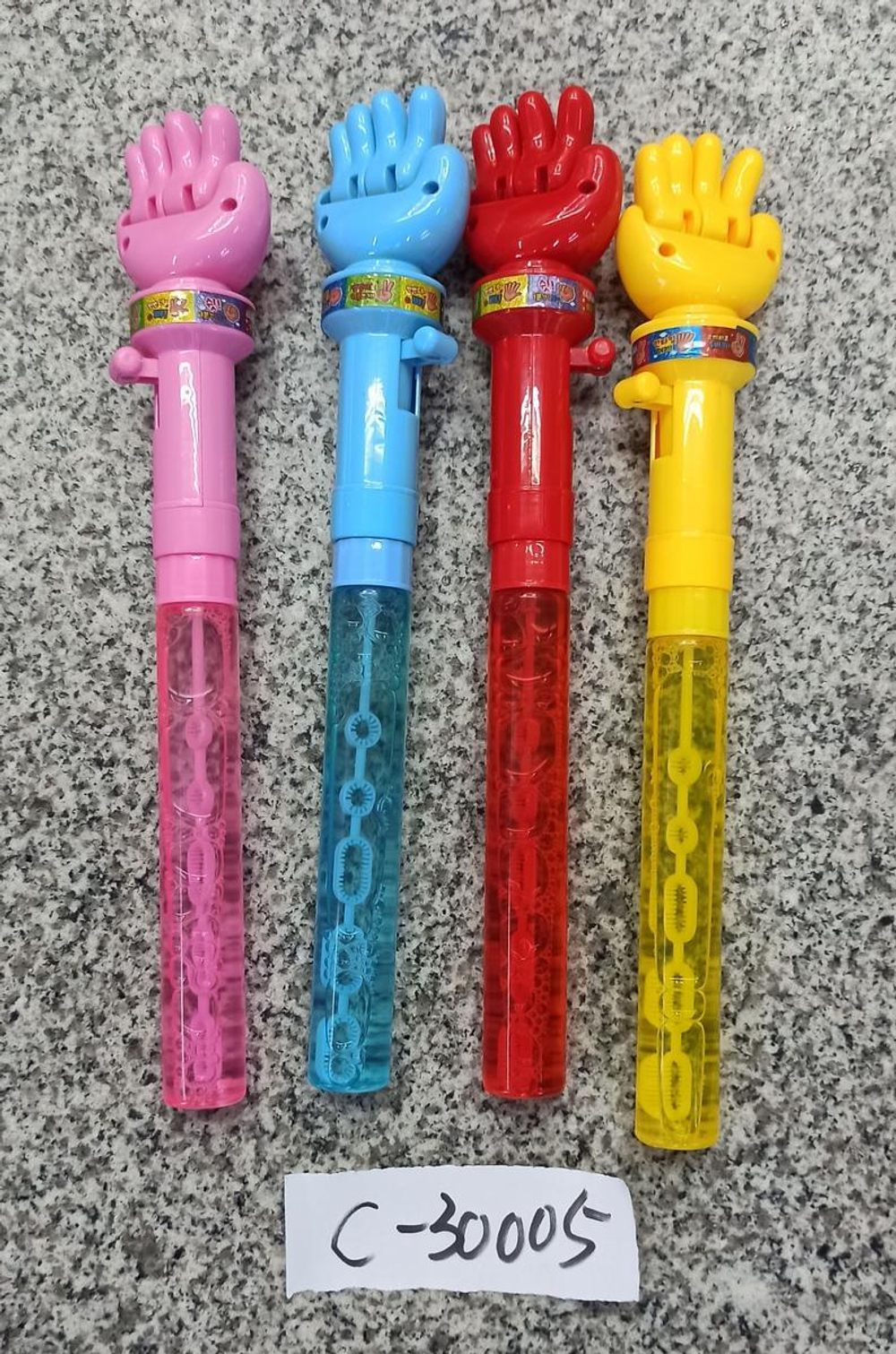 Мыльные пузыри, 29 см, 4 цвета микс, двигается рука, сгибаются пальцы, с-30005