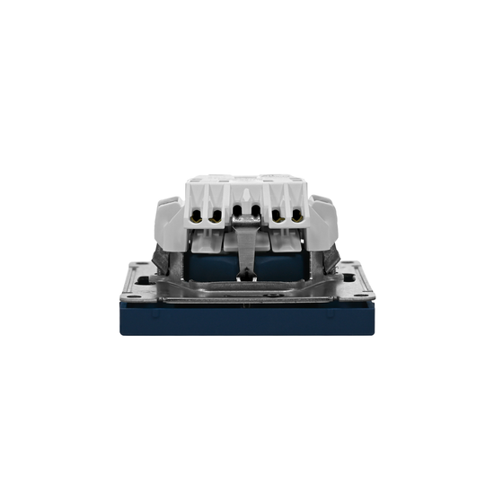 Розетка ArtGallery 16А с заземл. со шторками быстрозажим. клем. механизм аквамарин SE GAL001145S