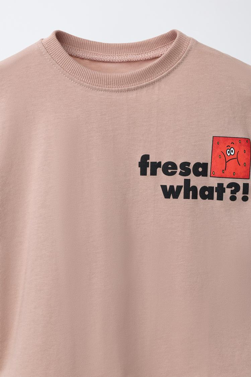 ZARA ФУТБОЛКА С ПРИНТОМ «ФРУКТЫ», ТЕРРАКОТОВЫЙ