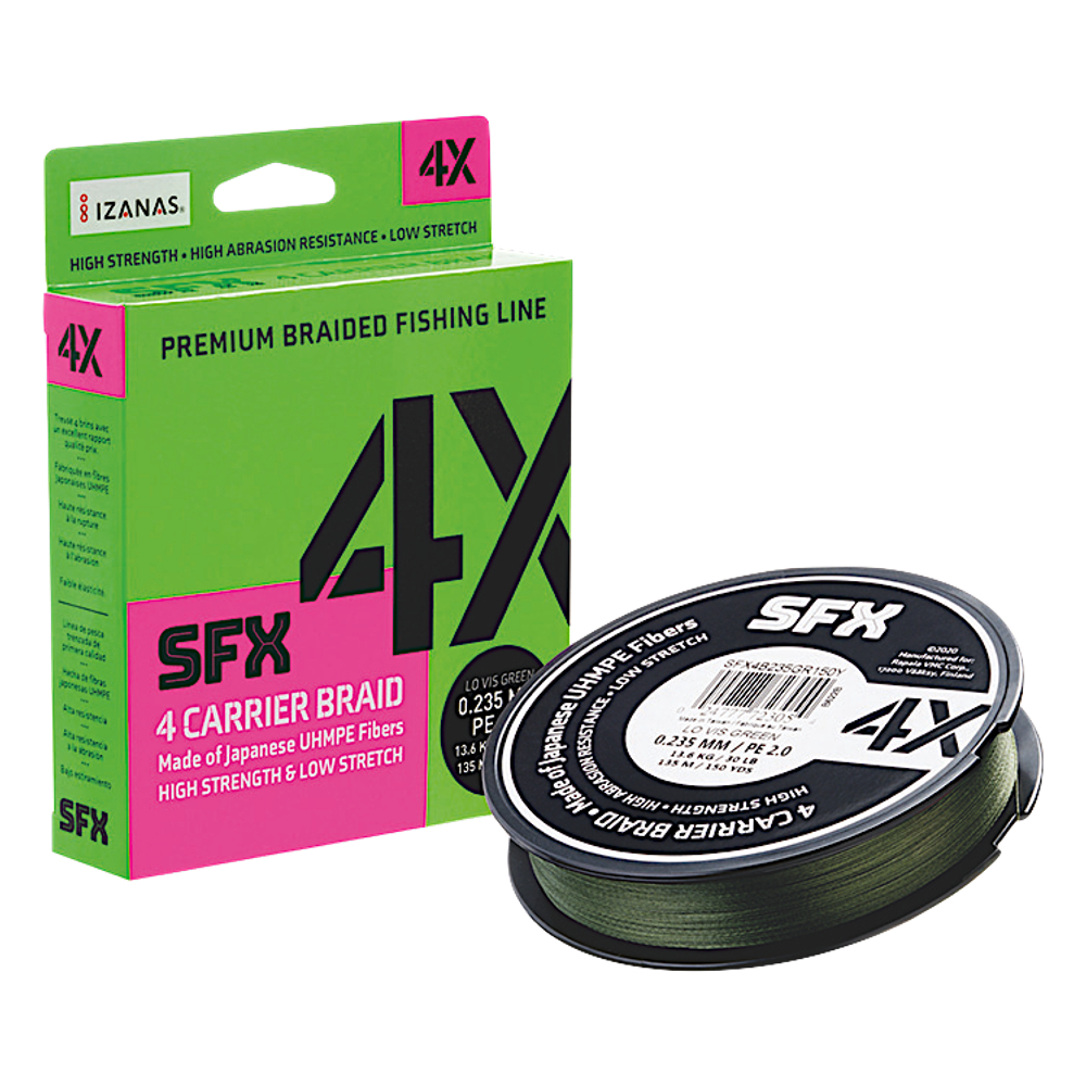 Шнур Sufix SFX 4X зеленая 135м 0.128мм 5.5кг PE0.6 SFX4B128GR150Y