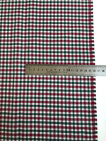 Коттон рубашечный, фланель принт клетка белый/красн/зелен, хлопок