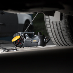 Домкрат электрогидравлический «3 в 1» (1,5 т), 12В, с гайковертом электрическим, в наборе Denzel