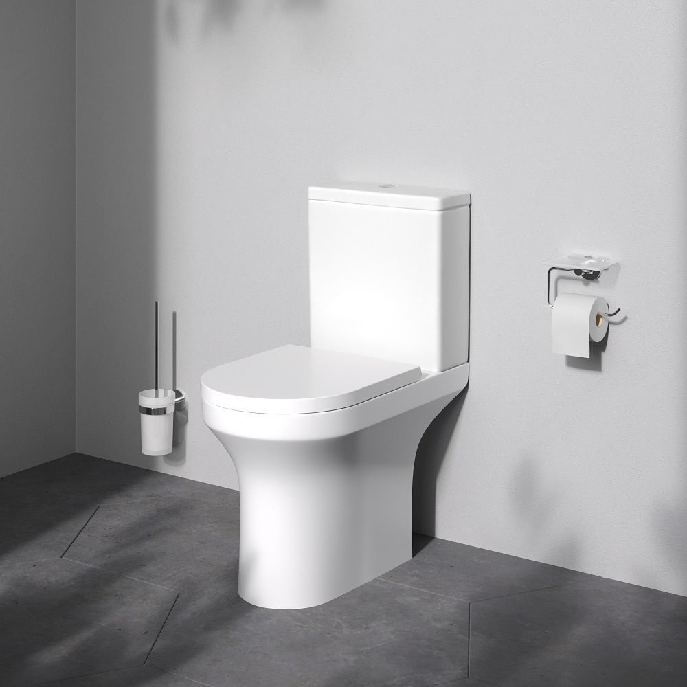 Унитаз-компакт без ободка с сиденьем микролифт AM.PM X-Joy C85A8601SC