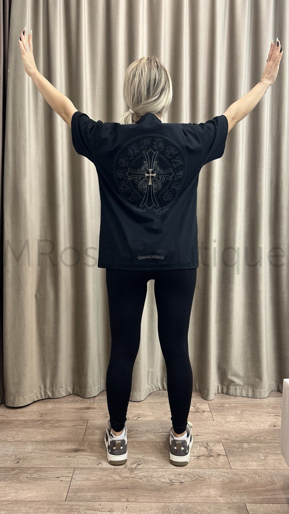 Футболка черная Chrome Hearts унисекс