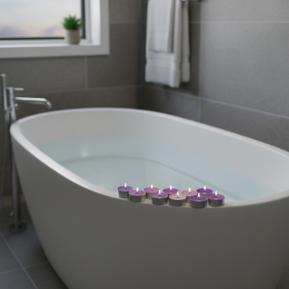 Набор ароматических свечей Selja, 12 свечей, парафин/ароматизатор лаванда