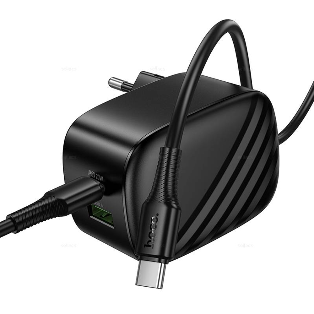 Складное зарядное устройство на Type-C Hoco CS101A PD20W+QC3.0 (black)