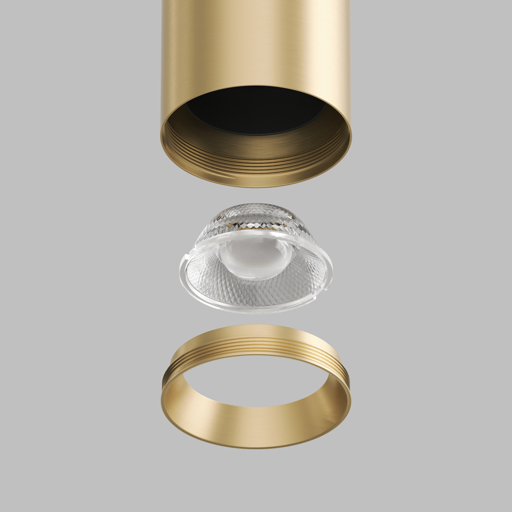 DK2615-SB Накладной светильник SHINE TUBE со светодиодом, D45*H115, IP20, 3000К, 7W, RA?90, сатинированная латунь, алюминий