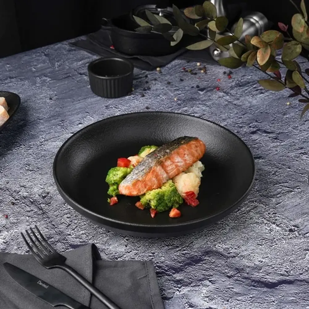 Салатник 900 мл d 23,5 см h4,5 см Smooth Black Raw Stellar P.L. Proff Cuisine [1]