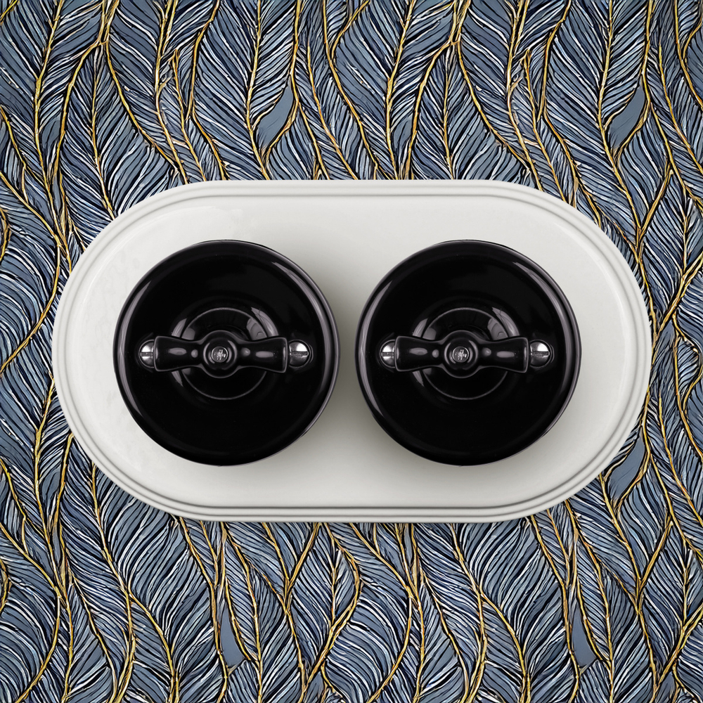 Рамка 2-х постовая, керамика, цвет белый BF2-620-01