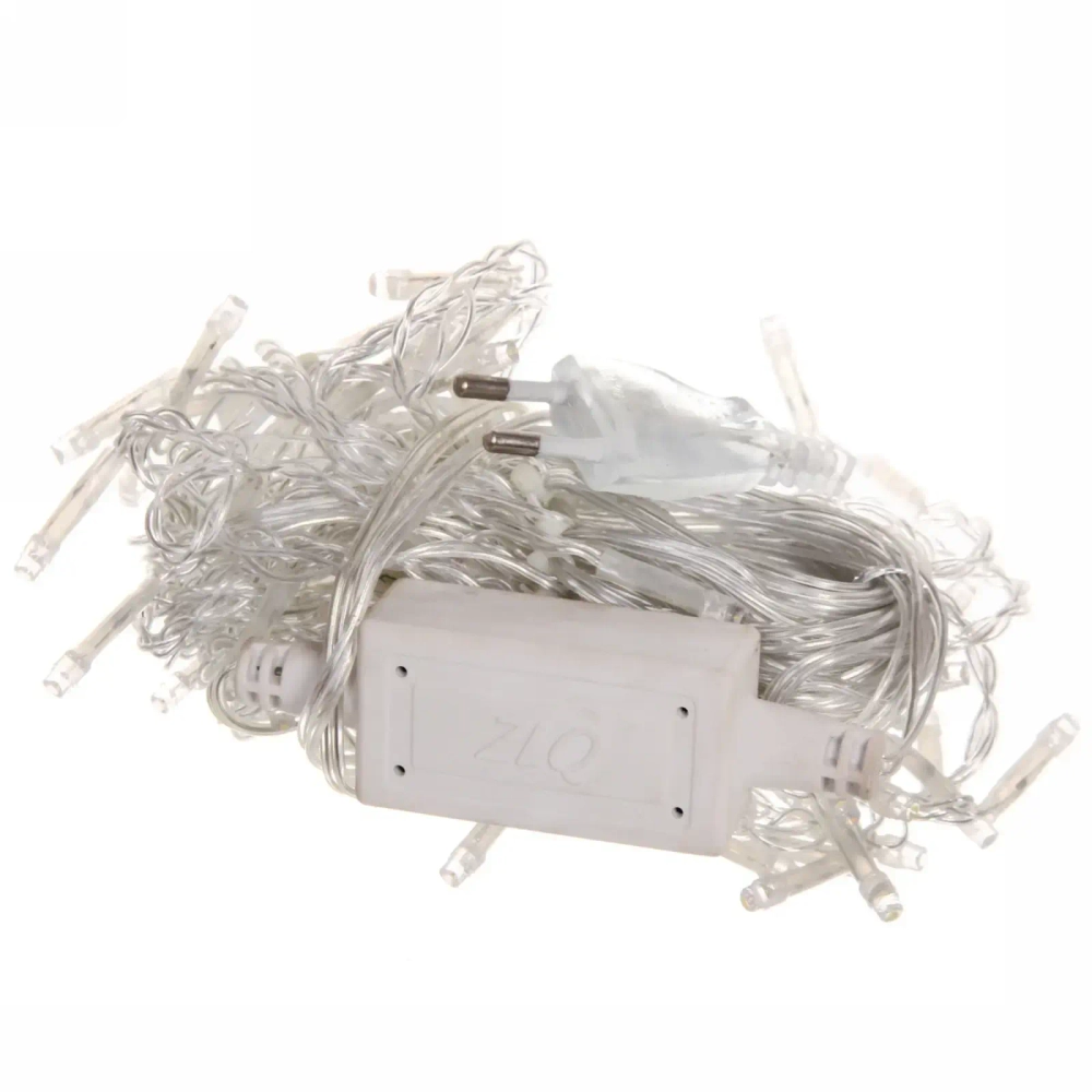 Гирлянда для улицы БАХРОМА «Мерцание» ш3м* в40/60см 100 ламп LED, прозр.провод,1 режим, IP-54, Белый (возможность соединения)