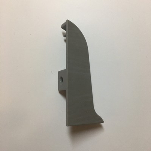 Заглушка левая к плинтусу "Cezar" 401 Алюм. текст.